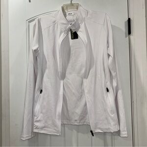 Pinspark White Full Zip Jacket Women’s Large